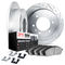 Dynamic Friction 7512-49000 - Brake Kit - Silver Zinc Coated Drilled and Slotted Rotors and 5000 Brake Pads with Hardware