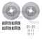 Dynamic Friction 7512-32089 - Brake Kit - Drilled and Slotted Silver Rotors with 5000 Advanced Brake Pads includes Hardware