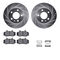 Dynamic Friction 7512-27083 - Brake Kit - Drilled and Slotted Silver Rotors with 5000 Advanced Brake Pads includes Hardware
