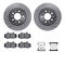 Dynamic Friction 7512-27091 - Brake Kit - Drilled and Slotted Silver Rotors with 5000 Advanced Brake Pads includes Hardware