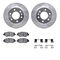 Dynamic Friction 7512-40268 - Brake Kit - Drilled and Slotted Silver Rotors with 5000 Advanced Brake Pads includes Hardware