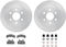 Dynamic Friction 6212-46099 - Brake Kit - Quickstop Rotors and Heavy Duty Brake Pads With Hardware