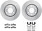 Dynamic Friction 6212-48046 - Brake Kit - Quickstop Rotors and Heavy Duty Brake Pads With Hardware