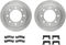 Dynamic Friction 6212-48252 - Brake Kit - Quickstop Rotors and Heavy Duty Brake Pads With Hardware
