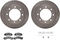 Dynamic Friction 6212-48088 - Brake Kit - Quickstop Rotors and Heavy Duty Brake Pads With Hardware