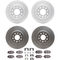 Dynamic Friction Brake Kit - Premium Coated Rotors with 3000 Brake Pads