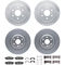 Dynamic Friction 4314-47028 - Brake Kit - Coated Brake Rotors and 3000 Ceramic Brake Pads with Hardware