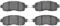 Dynamic Friction 4314-67045 - Brake Kit - Coated Brake Rotors and 3000 Ceramic Brake Pads with Hardware