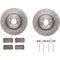 Dynamic Friction 6312-63135 - Brake Kit - Quickstop Rotors and 3000 Ceramic Brake Pads with Hardware