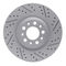 Dynamic Friction 2514-16000 - Brake Kit - Coated Drilled and Slotted Brake Rotors and 5000 Advanced Brake Pads with Hardware