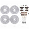 Dynamic Friction 2514-16000 - Brake Kit - Coated Drilled and Slotted Brake Rotors and 5000 Advanced Brake Pads with Hardware