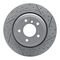 Dynamic Friction 2514-31008 - Brake Kit - Coated Drilled and Slotted Brake Rotors and 5000 Advanced Brake Pads with Hardware
