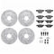 Dynamic Friction 2514-31016 - Brake Kit - Coated Drilled and Slotted Brake Rotors and 5000 Advanced Brake Pads with Hardware