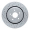 Dynamic Friction 2514-58002 - Brake Kit - Coated Drilled and Slotted Brake Rotors and 5000 Advanced Brake Pads with Hardware