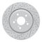 Dynamic Friction 2514-58004 - Brake Kit - Coated Drilled and Slotted Brake Rotors and 5000 Advanced Brake Pads with Hardware
