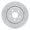 Dynamic Friction 2514-58004 - Brake Kit - Coated Drilled and Slotted Brake Rotors and 5000 Advanced Brake Pads with Hardware