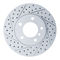 Dynamic Friction 2614-31011 - Brake Kit - Coated Drilled and Slotted Brake Rotors and 5000 Euro Ceramic Brake Pads with Hardware