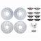 Dynamic Friction 2614-31011 - Brake Kit - Coated Drilled and Slotted Brake Rotors and 5000 Euro Ceramic Brake Pads with Hardware