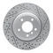 Dynamic Friction 2614-31012 - Brake Kit - Coated Drilled and Slotted Brake Rotors and 5000 Euro Ceramic Brake Pads with Hardware
