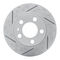 Dynamic Friction 2614-74004 - Brake Kit - Coated Drilled and Slotted Brake Rotors and 5000 Euro Ceramic Brake Pads with Hardware