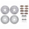 Dynamic Friction 2514-45020 - Brake Kit - Coated Drilled and Slotted Brake Rotors and 5000 Advanced Brake Pads with Hardware