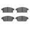 Dynamic Friction 2514-45025 - Brake Kit - Coated Drilled and Slotted Brake Rotors and 5000 Advanced Brake Pads with Hardware