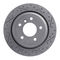 Dynamic Friction 2614-31005 - Brake Kit - Coated Drilled and Slotted Brake Rotors and 5000 Euro Ceramic Brake Pads with Hardware