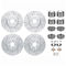 Dynamic Friction 2614-31019 - Brake Kit - Coated Drilled and Slotted Brake Rotors and 5000 Euro Ceramic Brake Pads with Hardware