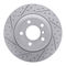 Dynamic Friction 2614-31020 - Brake Kit - Coated Drilled and Slotted Brake Rotors and 5000 Euro Ceramic Brake Pads with Hardware