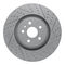 Dynamic Friction 2614-46001 - Brake Kit - Coated Drilled and Slotted Brake Rotors and 5000 Euro Ceramic Brake Pads with Hardware