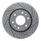 Dynamic Friction 2614-48003 - Brake Kit - Coated Drilled and Slotted Brake Rotors and 5000 Euro Ceramic Brake Pads with Hardware
