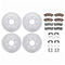 Dynamic Friction 2514-48019 - Brake Kit - Coated Drilled and Slotted Brake Rotors and 5000 Advanced Brake Pads with Hardware