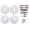 Dynamic Friction 2514-03057 - Brake Kit - Coated Drilled and Slotted Brake Rotors and 5000 Advanced Brake Pads with Hardware