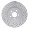 Dynamic Friction 2514-54223 - Brake Kit - Coated Drilled and Slotted Brake Rotors and 5000 Advanced Brake Pads with Hardware