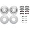 Dynamic Friction 2514-54261 - Brake Kit - Coated Drilled and Slotted Brake Rotors and 5000 Advanced Brake Pads with Hardware