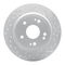 Dynamic Friction 2514-59035 - Brake Kit - Coated Drilled and Slotted Brake Rotors and 5000 Advanced Brake Pads with Hardware