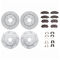 Dynamic Friction 2514-59042 - Brake Kit - Coated Drilled and Slotted Brake Rotors and 5000 Advanced Brake Pads with Hardware