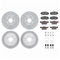 Dynamic Friction 2514-59043 - Brake Kit - Coated Drilled and Slotted Brake Rotors and 5000 Advanced Brake Pads with Hardware