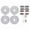 Dynamic Friction 2514-59086 - Brake Kit - Coated Drilled and Slotted Brake Rotors and 5000 Advanced Brake Pads with Hardware