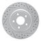 Dynamic Friction 2614-54000 - Brake Kit - Coated Drilled and Slotted Brake Rotors and 5000 Euro Ceramic Brake Pads with Hardware