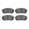 Dynamic Friction 2514-03008 - Brake Kit - Coated Drilled and Slotted Brake Rotors and 5000 Advanced Brake Pads with Hardware