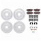 Dynamic Friction 2514-03037 - Brake Kit - Coated Drilled and Slotted Brake Rotors and 5000 Advanced Brake Pads with Hardware