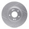 Dynamic Friction 2514-03066 - Brake Kit - Coated Drilled and Slotted Brake Rotors and 5000 Advanced Brake Pads with Hardware