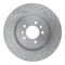 Dynamic Friction 2514-11003 - Brake Kit - Coated Drilled and Slotted Brake Rotors and 5000 Advanced Brake Pads with Hardware