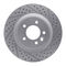 Dynamic Friction 2514-11008 - Brake Kit - Coated Drilled and Slotted Brake Rotors and 5000 Advanced Brake Pads with Hardware