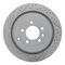 Dynamic Friction 2514-11008 - Brake Kit - Coated Drilled and Slotted Brake Rotors and 5000 Advanced Brake Pads with Hardware