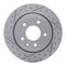 Dynamic Friction 2514-20001 - Brake Kit - Coated Drilled and Slotted Brake Rotors and 5000 Advanced Brake Pads with Hardware