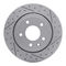 Dynamic Friction 2514-20001 - Brake Kit - Coated Drilled and Slotted Brake Rotors and 5000 Advanced Brake Pads with Hardware