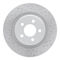 Dynamic Friction 2514-42080 - Brake Kit - Coated Drilled and Slotted Brake Rotors and 5000 Advanced Brake Pads with Hardware
