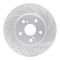 Dynamic Friction 2514-76108 - Brake Kit - Coated Drilled and Slotted Brake Rotors and 5000 Advanced Brake Pads with Hardware